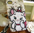 Cute Cat Customized Bling Top A CLASS Crystal Phone Case Cover for Various phone