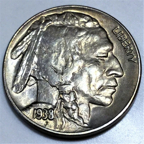1938-D Buffalo Nickel Beautiful Uncirculated Coin Cover