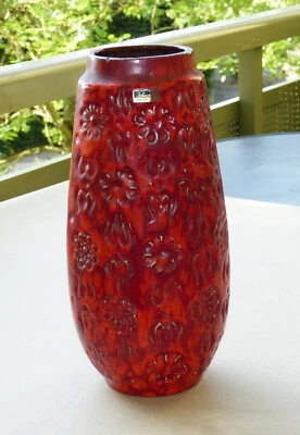 Scheurich Vase Blumenvase Fat Lava 265-30 W. Germany 30 cm - TOP vintage 60er - Bild 1 von 4