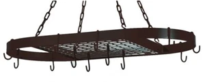 Old Dutch International Oval Bronze Hanging Pot Rack, 12 Hooks + 19.5" Chain - Picture 1 of 1
