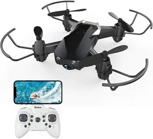 Mini Drone with Camera Black WiFi FPV Mini Drones with 720P HD Camera Selfie - Picture 1 of 7