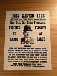 Edward ""Monk"" Eastman gesuchtes Poster New York City Polizeibehörde Reproduktion - Bild 1 von 2