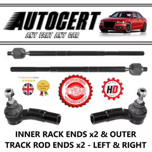VW POLO 2010-2018 FRONT TRACK ROD ENDS x2 & INNER RACK ENDS x2 - LEFT & RIGHT - Picture 1 of 4