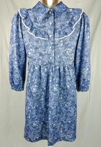 Mädchen Western Kleid 28" Brustumfang 26" Taille - blau bescheiden Handarbeit - Bild 1 von 8