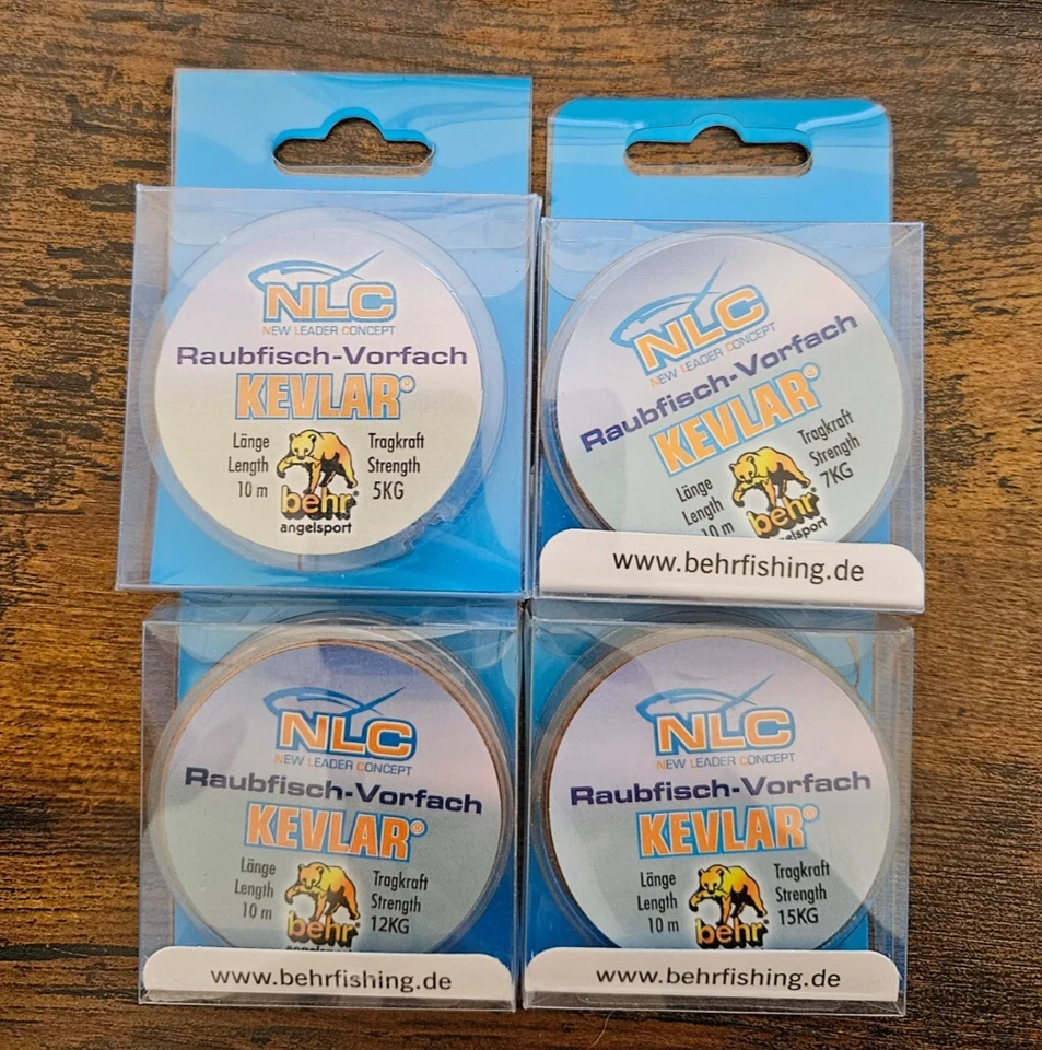 Behr 10m Kevlar Raubfisch Vorfachschnur  5-15kg Wels Vorfach - Bild 1 von 1
