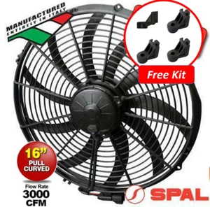 NEW Genuine Italy EF3634 Spal 16" Puller Fan 3000cfm VA18-AP70/LL/F-59A Free Kit - Picture 1 of 4