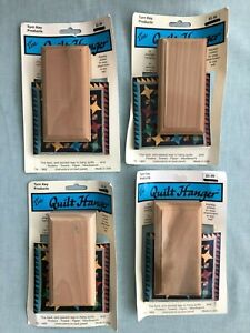 Quilt Blanket Wood Wall Hanging Holders set of 4 --- New