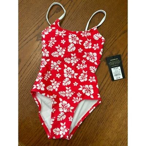 NWT Art Class Red Hawaiin Swimsuit Size Girls XS 4/5 - Picture 1 of 5