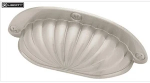 (5 Pack) 2-1/2 inch Scalloped Cup Pull Satin Nickel - Picture 1 of 1