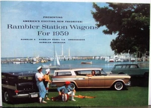 AMC Rambler 1959 camioneta Rebel Ambassador American Sales carpeta folleto - Imagen 1 de 4