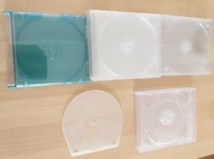 12 Stück CD Hüllen transparent Case für 1 CD bzw DVD klar - Afbeelding 1 van 3