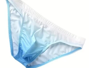 New Men's Sexy and Silky Ombre Low Rise Bikini Brief w/Contoured Pouch -Gay - Picture 1 of 7