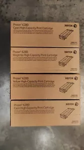 4x Cartuchos Genuinos Xerox Phaser 6280 Alta Capacidad ¡ENTREGA GRATUITA EN REINO UNIDO! IVA inc. - Imagen 1 de 6