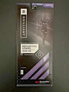 Brilliant Reflective Strips Iron On (Run, Cycle, Nighttime Safety) - Picture 1 of 15
