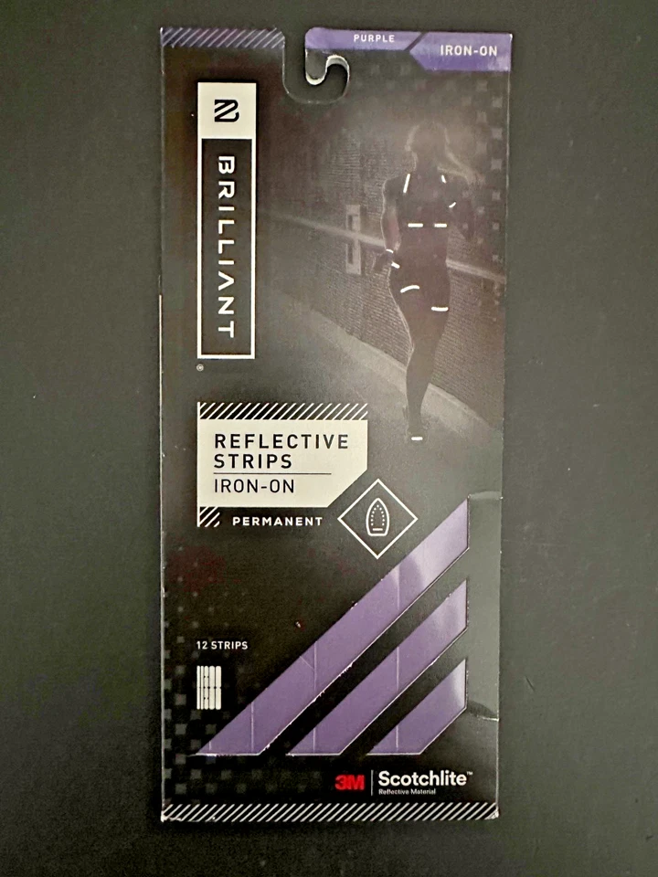 Brilliant Reflective Strips Iron On (Run, Cycle, Nighttime Safety) - Image 1 of 1