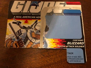 GI Joe ARAH 1988 - Blizzard - Partial Backing - Picture 1 of 2