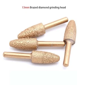 13mm Diamond Coated Grinding Head Bullet type Carving Burr Rotary Tool 6mm Shank - Picture 1 of 5