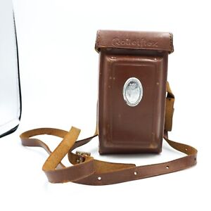Genuine Rolleiflex TLR Leather Case w/ Strap - Bad Back Window #505