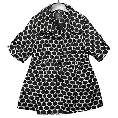 Forever 21 Large Black Polka Dot Trendy Top With Lining Size Medium - Image 1 of 4