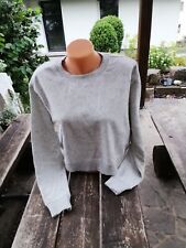 Sweatshirt graumaliert H&M Gr.170 kurz und breit