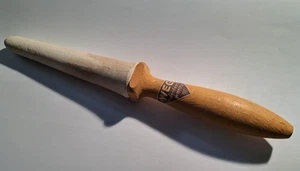Antiker Wetzstahl , WEGU, Patent geschützt, mit Holzgriff, Ges. L. 23,5 cm - Bild 1 von 3
