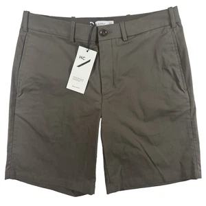 Hill City Everyday Tech Shorts Mens 32 Olive Brown Performance Chino Stretch NEW - Picture 1 of 9