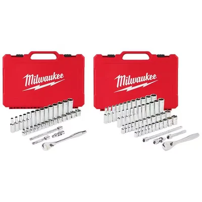 3/8 In. Drive Metric Ratchet/Socket Mechanics Tool Set with 1/4 In. Drive Sae/Me - Image 1 of 4