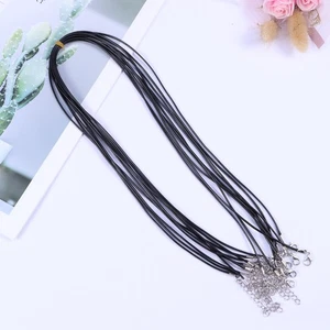 10 Pcs Black Jewelry Rope Waxed Cord for Making Necklaces - Picture 1 of 12