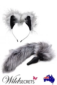 NEW Tailz Faux Fur Wolf Tail Butt Plug & Ears, Sex Toy, Wild Secrets - Picture 1 of 4