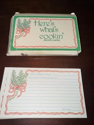 Vintage Current Inc Boxed -34 What’s Cookin’ Blank Recipe Cards - Image 1 of 4
