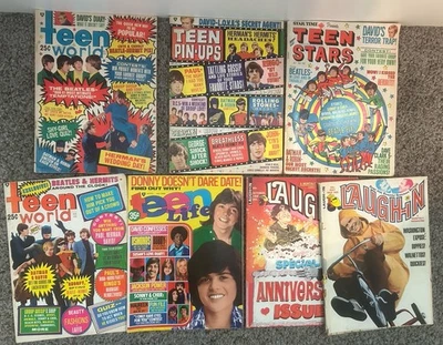 VINTAGE Teen World Stars Pin Ups Life 1960's Magazine Lot Beatles Batman RARE! - Image 1 of 4