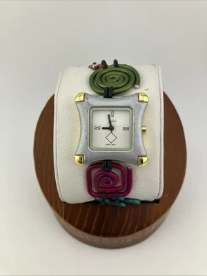 Reloj artístico colorido Eclat by Sylvi Harwin para damas 31 mm banda de varios colores 7"-funciona Foto 1 de 4