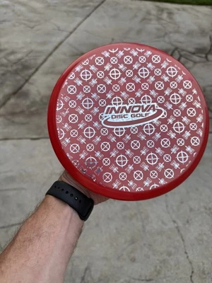 NEW Innova Red Luster Prototype  Champ Aviar3 Star Basket Logo Holofoil Stamp - Image 1 of 4