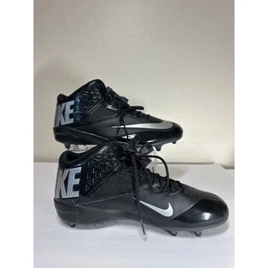 Nike Lunar Code Pro 3/4 Detachable Football Cleats Black Silver 579669-002 Sz 18 - Picture 1 of 9
