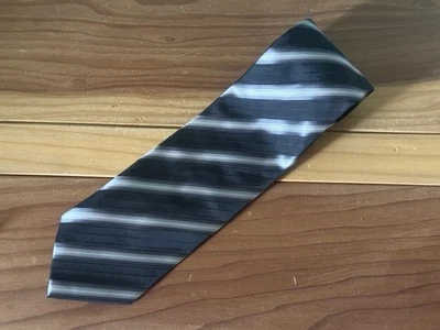 "Corbata de cuello para hombre Angelo Rossi negra gris blanca diseñada en Italia 61""" Foto 1 de 3