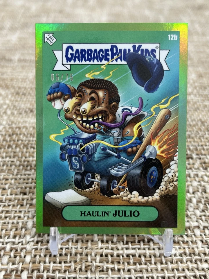 2022 Topps MLB x GPK HAULIN’ JULIO Julio Rodríguez GREEN RAINBOW FOIL ROOKIE /75 - Image 1 of 2