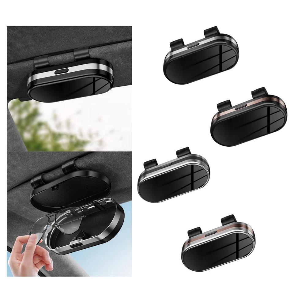 Caja de almacenamiento para gafas de sol para automóvil, organizador de almacenamiento de gafas para hombre y Foto 1 de 1