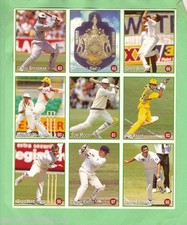 #T314.   #3.   1997/98 SELECT CRICKET STICKER SAMPLE PROMOTIONAL  UNCUT SHEET