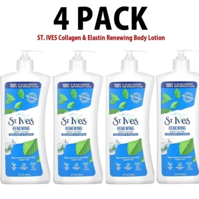 St. Ives, PACK DE 4, loción corporal, renovadora, colágeno y elastina, 21 fl oz (621 ml) Foto 1 de 4