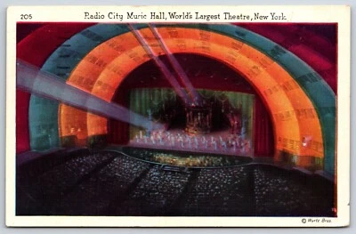 Postcards The Radio City Music Hall, New York City, New York Posted 1937 - Image 1 of 2