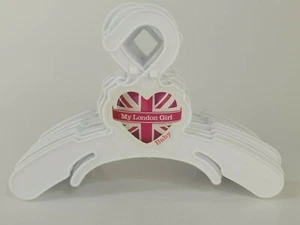 20 x DOLL COAT CLOTHES HANGERS MY LONDON GIRL BRANDED AMERICAN GIRL  - Picture 1 of 2