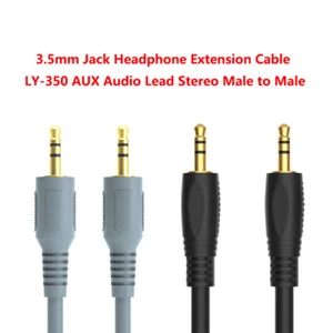 Cable de extensión de auriculares conector de 3,5 mm LY-350 AUXILIAR AUDIO PLOMO ESTÉREO MACHO A MACHO - Imagen 1 de 12