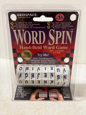 Vintage 1996  Word Spin Hand Held Game Brain Teaser Puzzle Mind GeoSpace NEW - Image 1 of 4