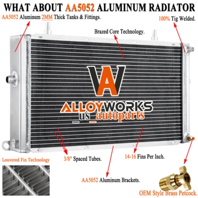 Fit 1998-2003 1999 2000 Jaguar XJR XKR Vanden Plas 4.0L 3 Row Radiator Aluminum. - Image 1 of 4