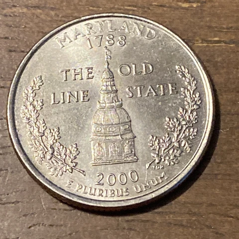 2000 P Maryland State Quarter • Buy 8 Get 40% Off  • #220825 Cover