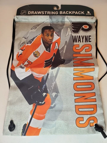 Wayne Simmons Philadelphia Flyers NHL Back Sack Backpack Cinch Bag Drawstring Cover