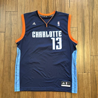 NBA Bobcats Jersey 2013 Blue Orange Adidas Jersey Pierce #13 Large Rare - Image 1 of 4