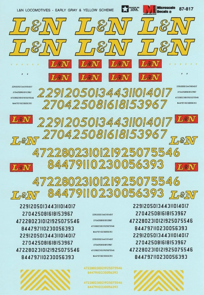 Locomotora diésel Microescala 87-817 HO Louisville & Nashville L&N gris y amarillo Foto 1 de 1