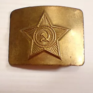 Hebilla de cinturón vintage del ejército rojo soviético - latón - Unión Soviética - Imagen 1 de 5