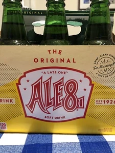 "Ale-8-One ""The Original Soft Drink"" paquete de 6 botellas de vidrio + ¡Regalo gratis! De KY! - Imagen 1 de 12